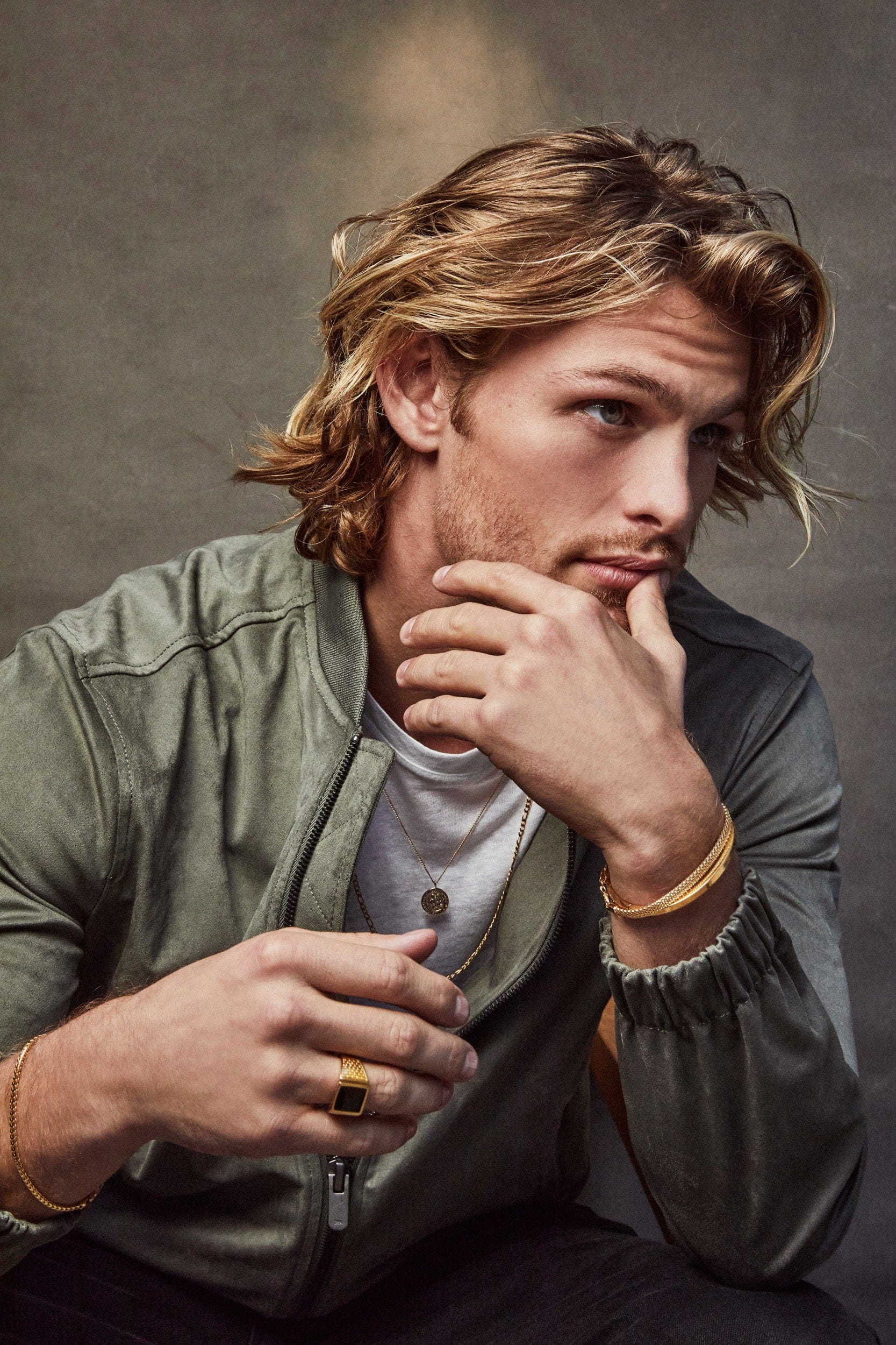 Nialaya Men's Chain Bracelet Men's Gold Woven Chain Bracelet