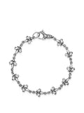 Men's Silver Fleur de Lis Linked Bracelet
