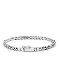 Nialaya Men's Chain Bracelet Men's Sterling Silver 4mm Chain Bracelet