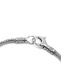 Nialaya Men's Chain Bracelet Men's Sterling Silver Woven Rope Chain Bracelet