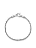 Men's Sterling Silver Woven Rope Chain Bracelet