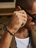 Nialaya Men's Chain Bracelet Men's Thin Gold Link Bracelet