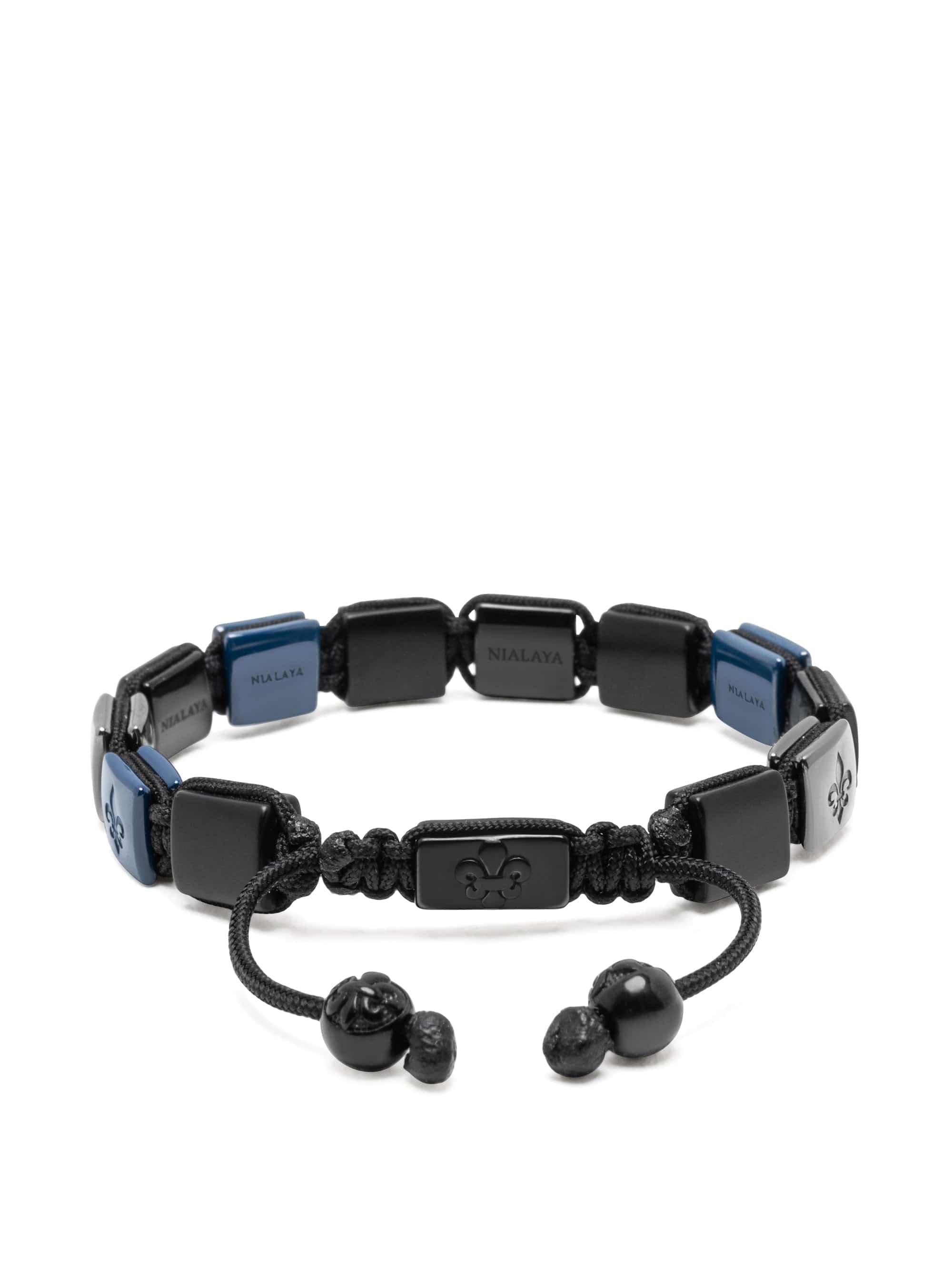 Nialaya Men's Flatbead Bracelet Midnight Flatbead Bracelet Midnight Flatbead Bracelet