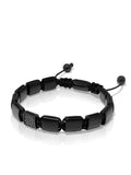 Nialaya Men's Flatbead Bracelet The CZ Flatbead Collection - Matte Onyx