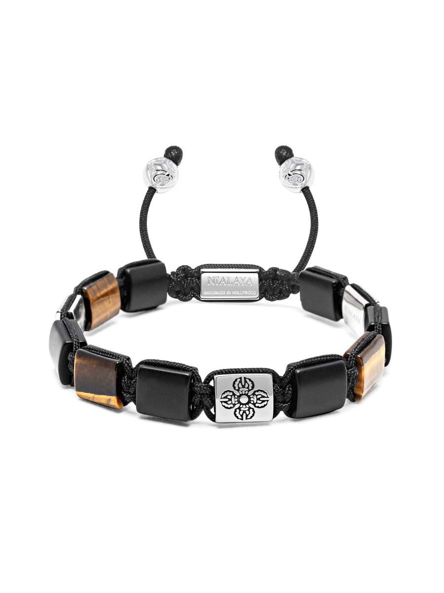 Tiger Eye Dorje Flatbead Bracelet