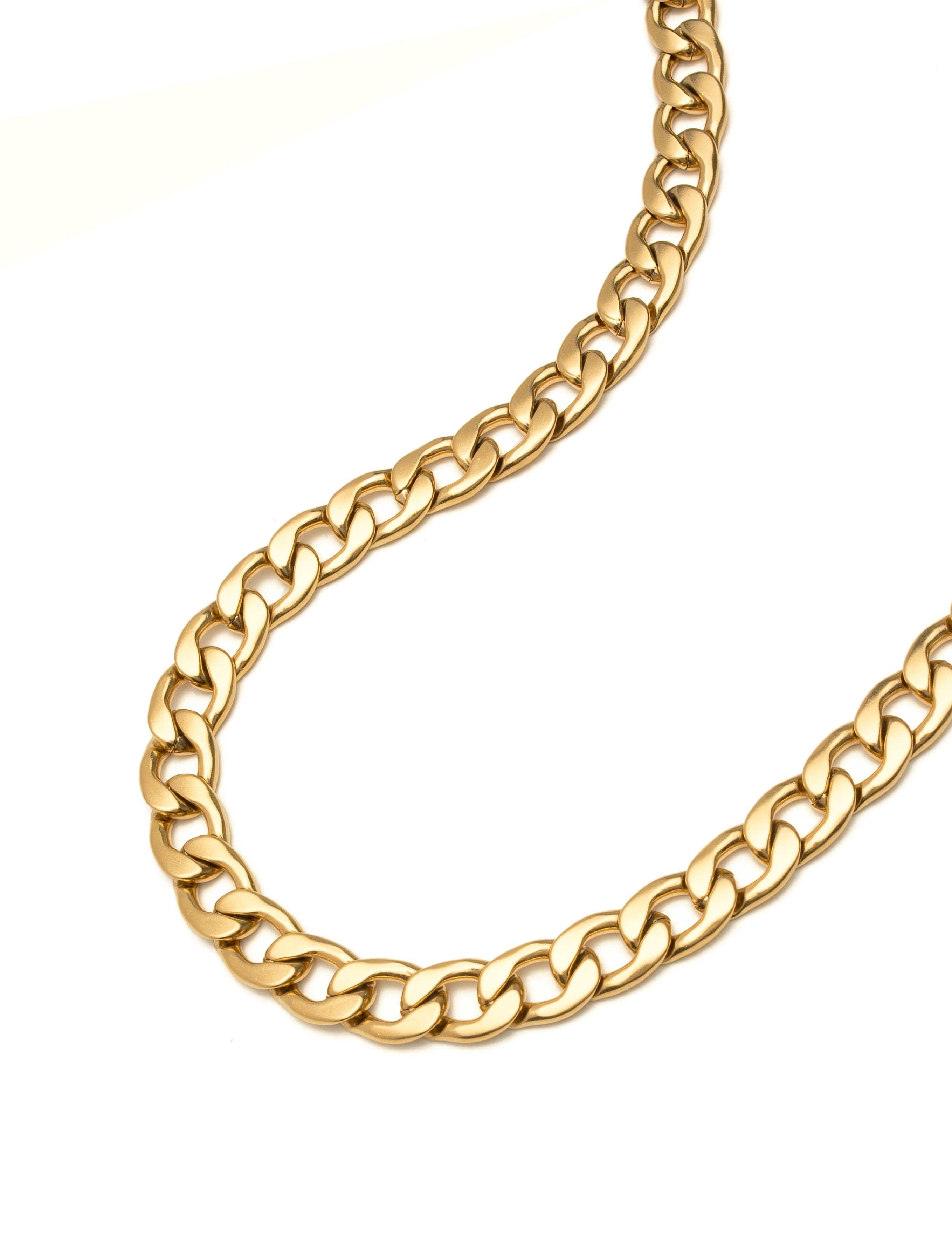 Mens chunky gold chain necklace hotsell