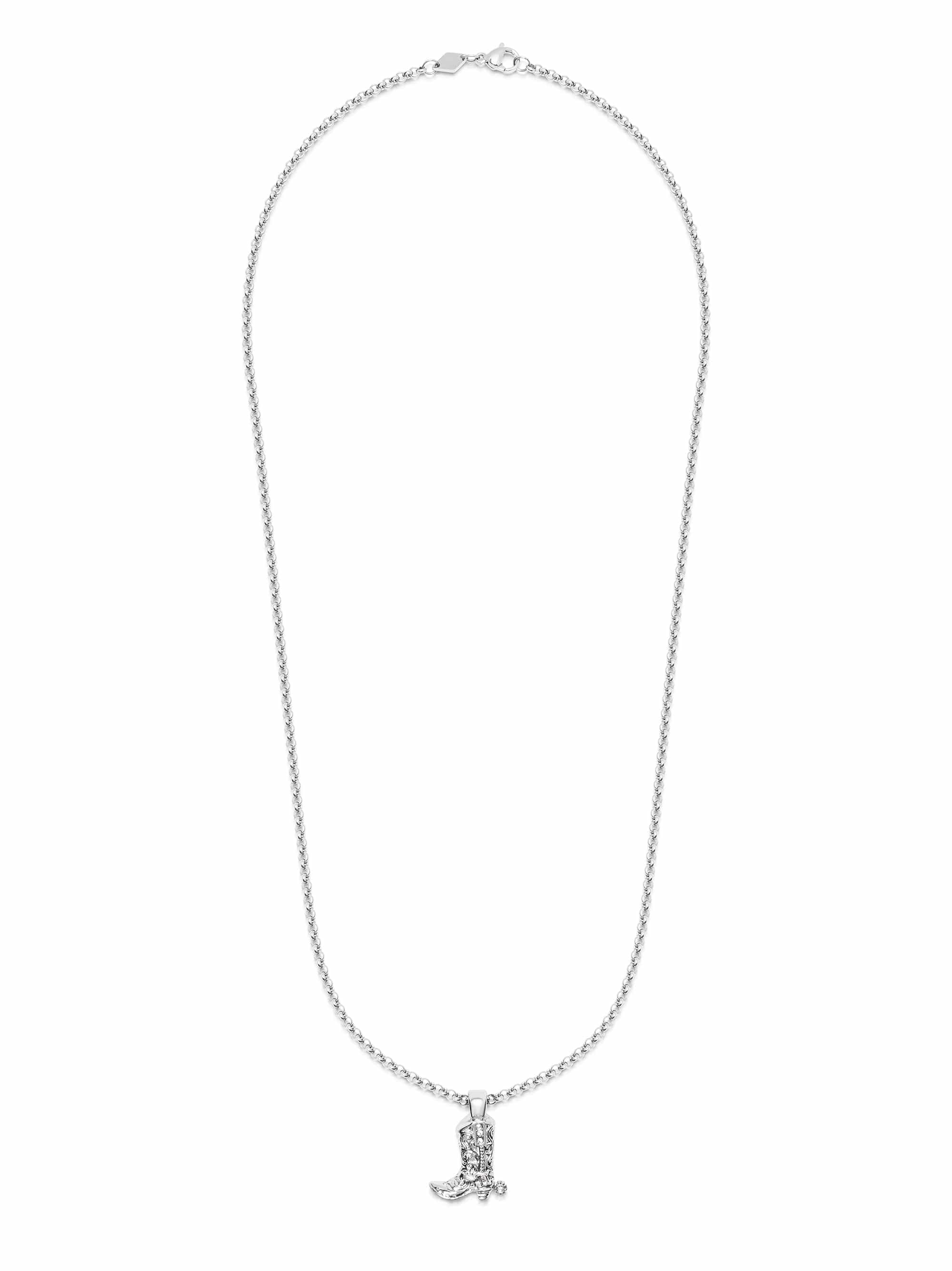 Nialaya Men's Necklace Cowboy Charm Necklace Cowboy Charm Necklace 22 Inches MNEC_430