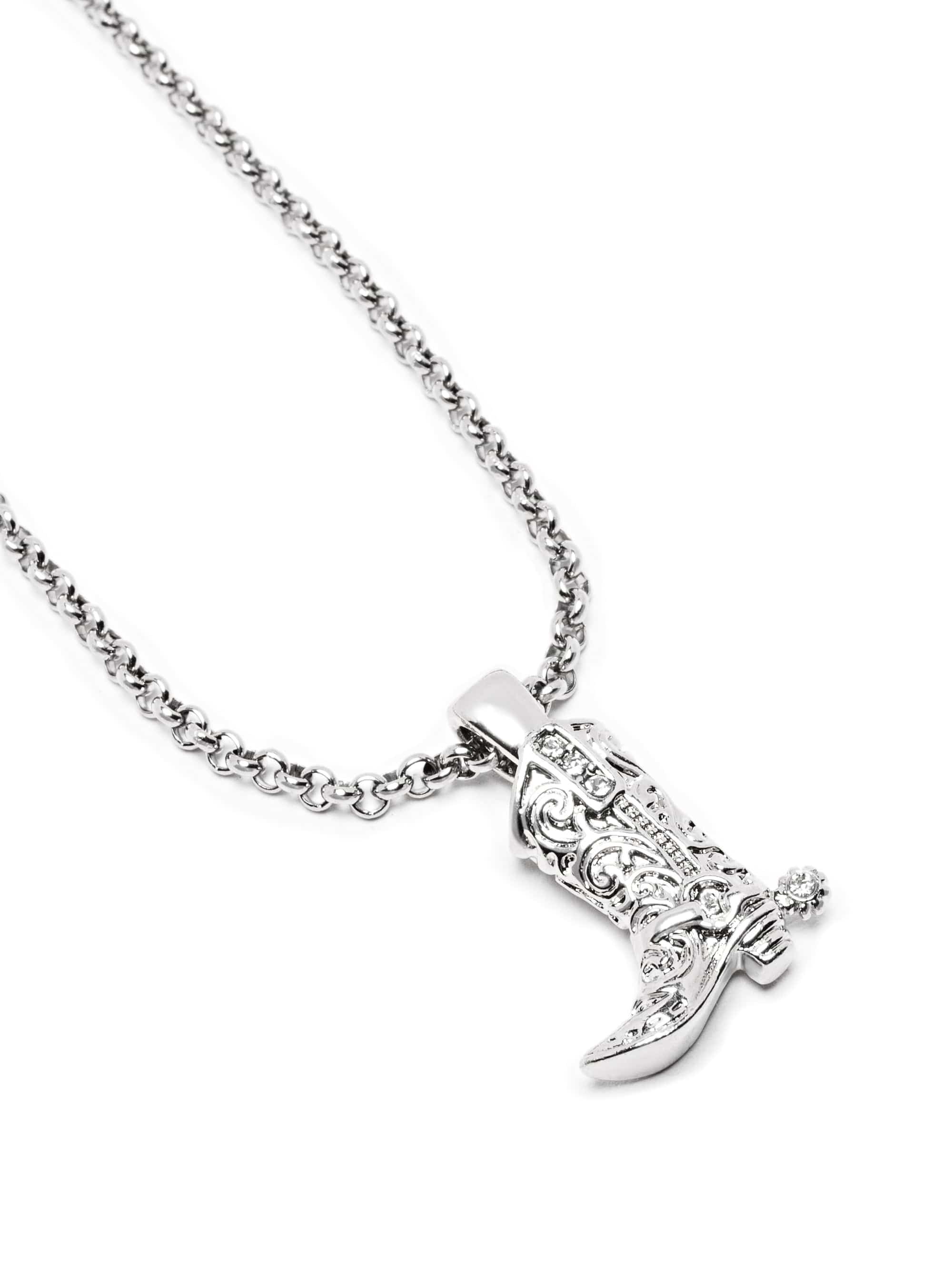 Nialaya Men's Necklace Cowboy Charm Necklace Cowboy Charm Necklace 22 Inches MNEC_430