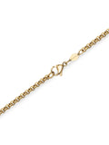 Nialaya Men's Necklace Gold Necklace with Black CZ Square Pendant 22 Inches / 55.88 cm MNEC_272