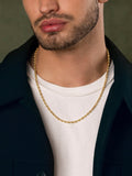 Nialaya Men's Necklace Gold Rope Chain