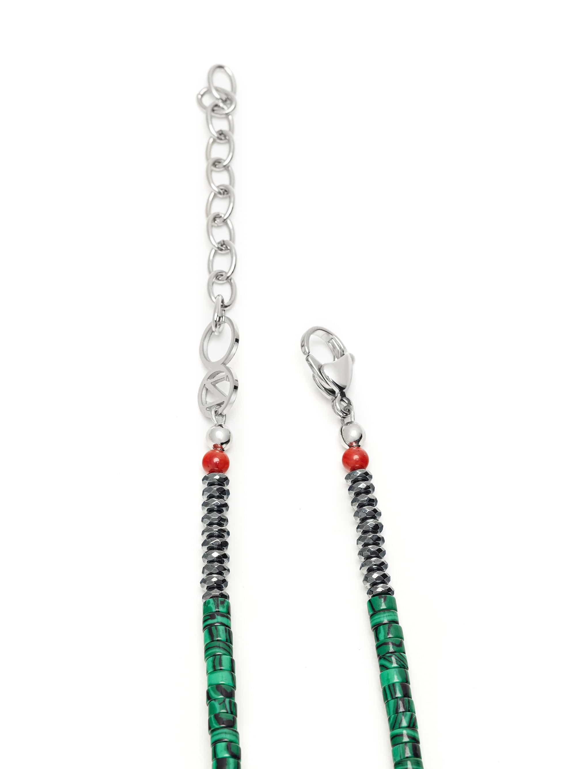 Nialaya Men's Necklace Green Malachite Heishi Necklace Green Malachite Heishi Necklace 25 Inches / 63.50 cm MNEC_452