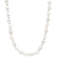 Men's Baroque Pearl Choker with Silver