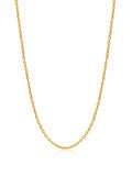 Nialaya Men's Necklace Men's Gold Cable Chain