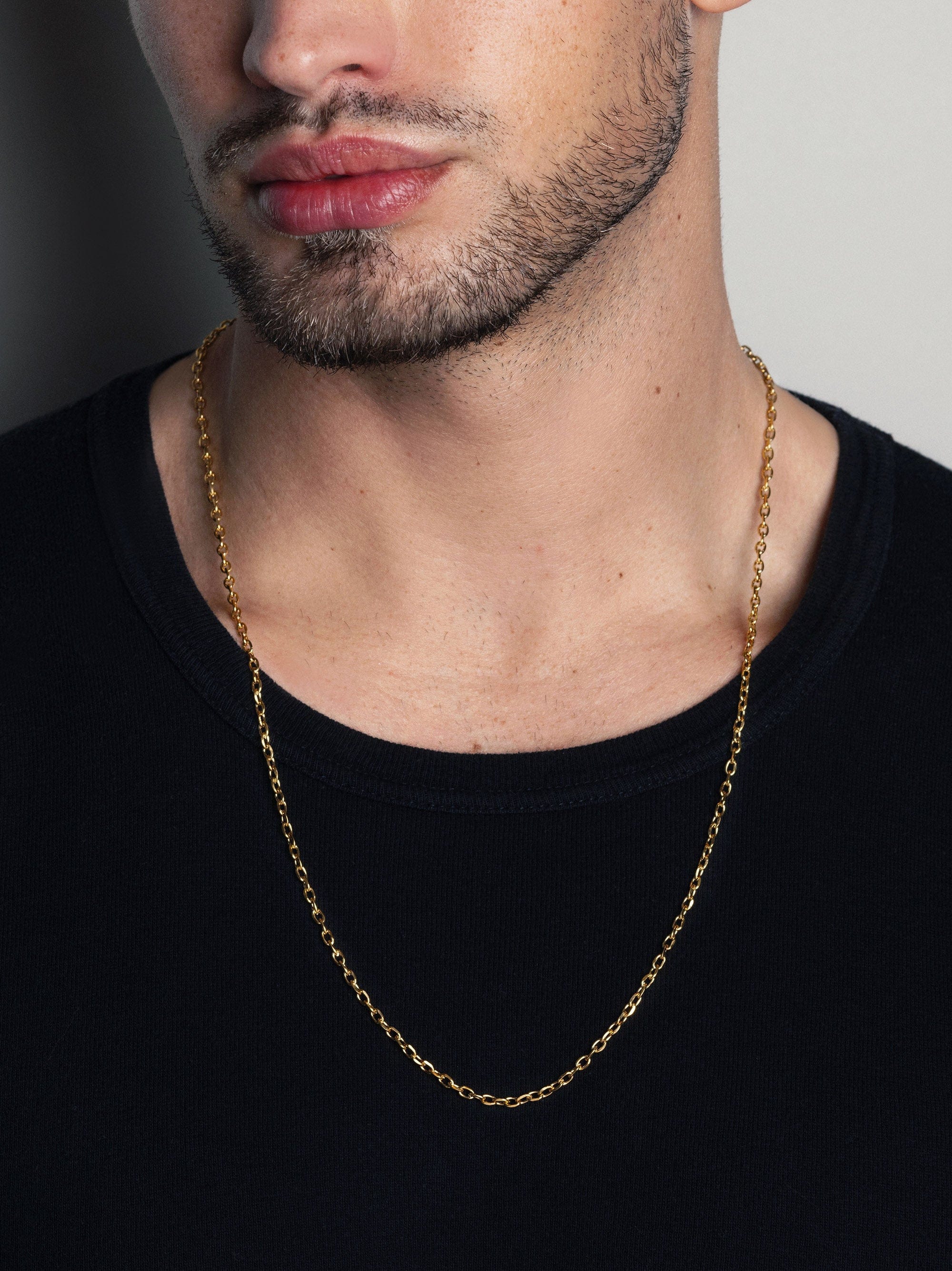 Mens cable chain necklace discount