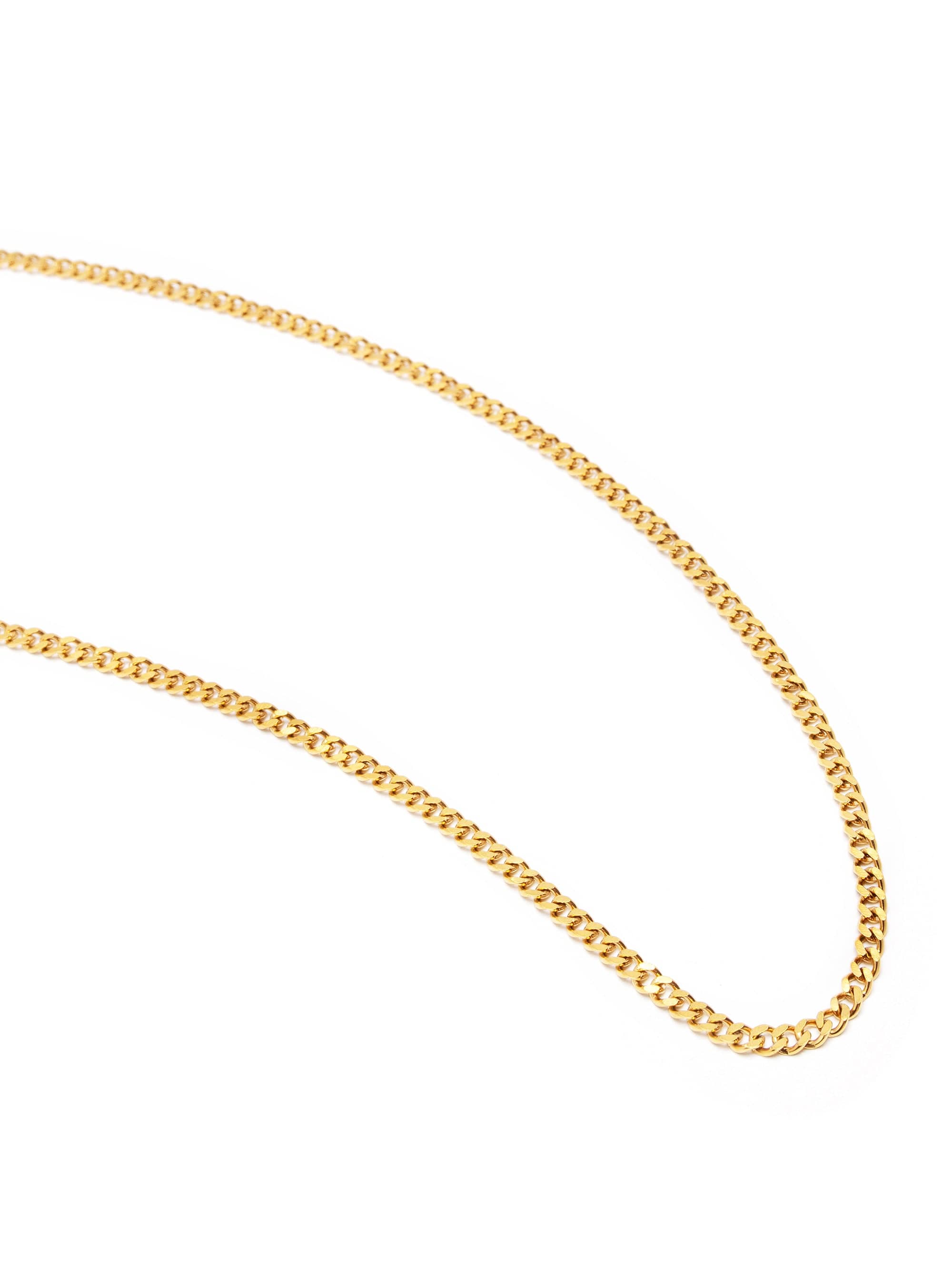 Nialaya Men's Necklace Men's Gold Cuban Link Chain in 2mm