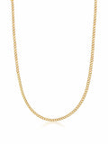 Nialaya Men's Necklace Men's Gold Cuban Link Chain in 3mm