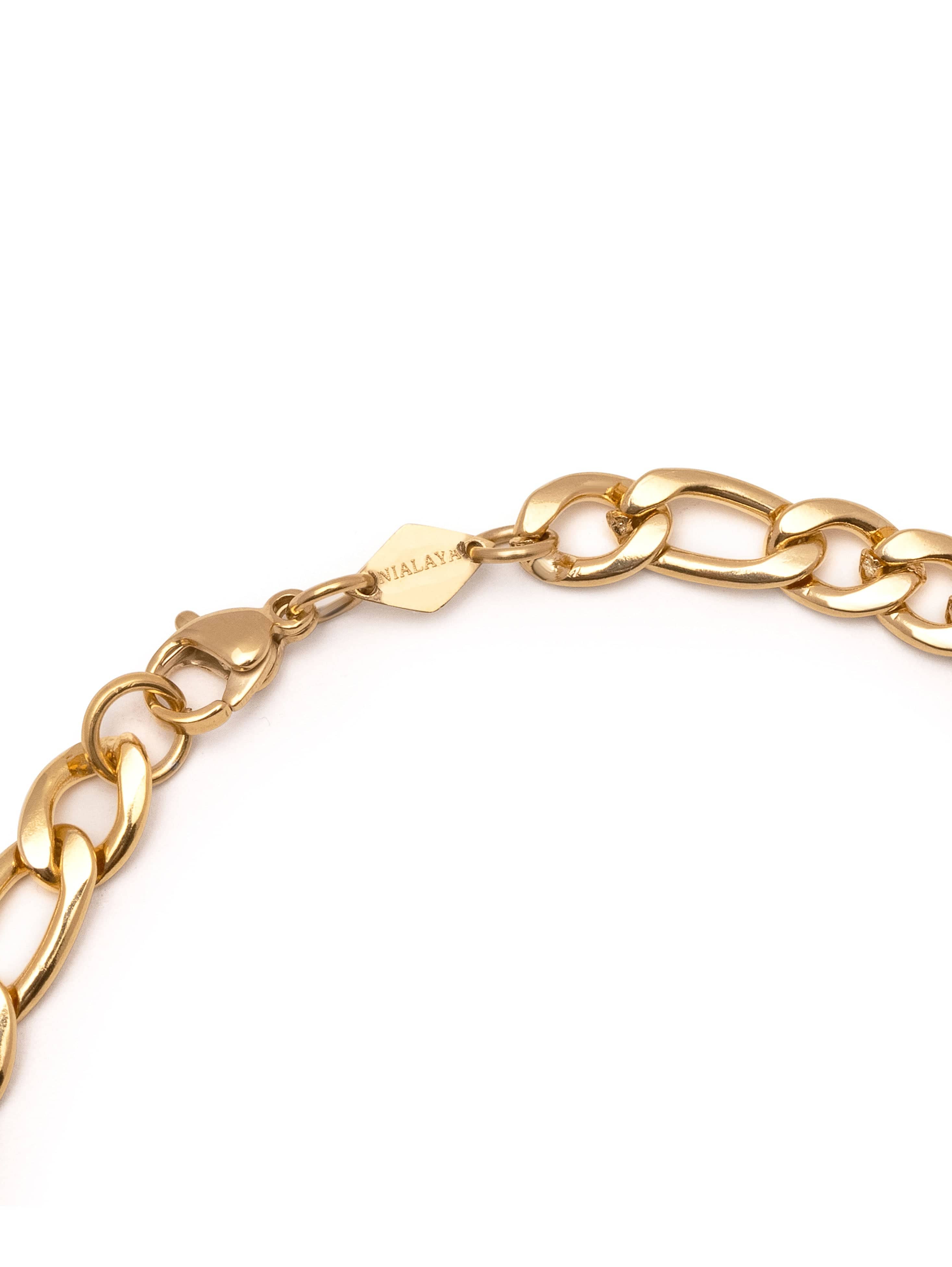 Nialaya Men's Necklace Men's Gold Cuban Link Chain in 4.2mm
