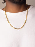 Nialaya Men's Necklace Men's Gold Cuban Link Chain in 6mm