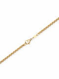 Nialaya Men's Necklace Men's Gold Cuban Link Chain with Interlocking Rings