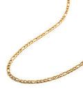 Nialaya Men's Necklace Men's Gold Figaro Chain in 3mm