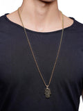 Nialaya Men's Necklace Men's Gold Hamsa Hand Necklace