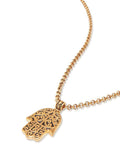 Nialaya Men's Necklace Men's Gold Hamsa Hand Necklace