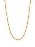 Nialaya Men's Necklace Men's Gold Modern Figaro Belcher Chain