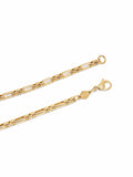 Nialaya Men's Necklace Men's Gold Modern Figaro Belcher Chain