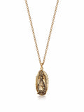 Nialaya Men's Necklace Men's Gold Necklace with Our Lady of Guadalupe Pendant 21 Inch MNEC_085