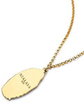 Nialaya Men's Necklace Men's Gold Necklace with Our Lady of Guadalupe Pendant 21 Inch MNEC_085