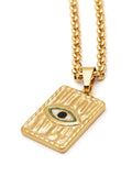 Nialaya Men's Necklace Men's Necklace with Evil Eye Pendant