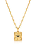 Nialaya Men's Necklace Men's Necklace with Evil Eye Pendant