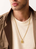Nialaya Men's Necklace Men's Necklace with Evil Eye Pendant