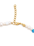 Nialaya Men's Necklace Men's Panda Pearl Choker with Assorted Beads 20 Inches / 50.8 cm MNEC_287