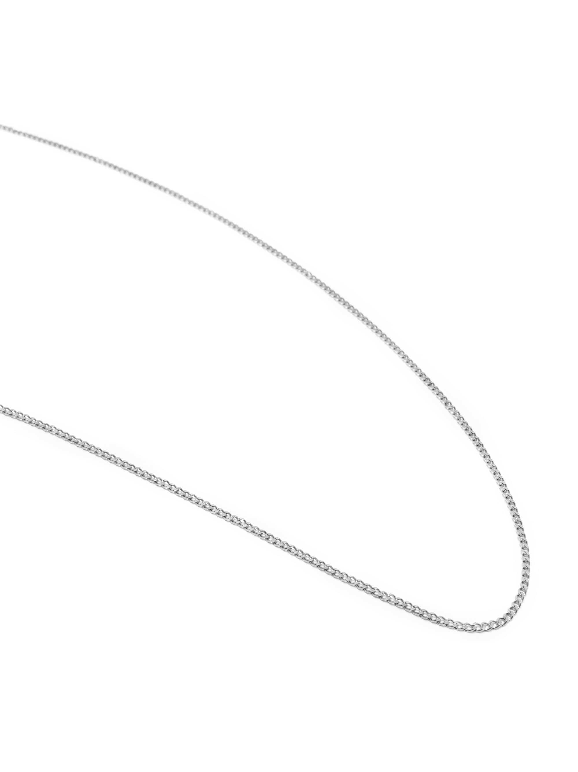 Nialaya Men's Necklace Men's Silver Cuban Link Chain in 1.2mm