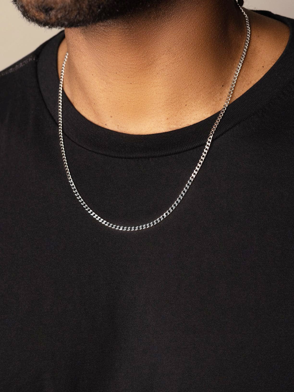 Men's Silver Cuban Link Chain in 3mm1