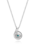 Men's Silver Evil Eye and Hamsa Hand Necklace