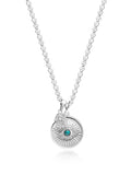 Men's Silver Evil Eye and Hamsa Hand Necklace