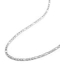 Nialaya Men's Necklace Men's Silver Figaro Chain in 3mm