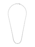 Nialaya Men's Necklace Men's Silver Figaro Chain in 3mm