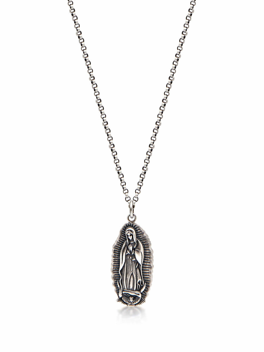Our Lady of Guadalupe Sterling Silver Pendant Necklace