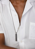 Nialaya Men's Necklace Men's Silver Prayer Box Necklace