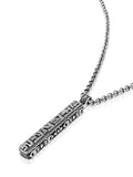 Nialaya Men's Necklace Men's Silver Prayer Box Necklace