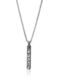 Nialaya Men's Necklace Men's Silver Prayer Box Necklace