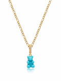 Nialaya Men's Necklace Men's Turquoise Gummy Bear Necklace 22 Inches / 55.88 cm MNEC_309