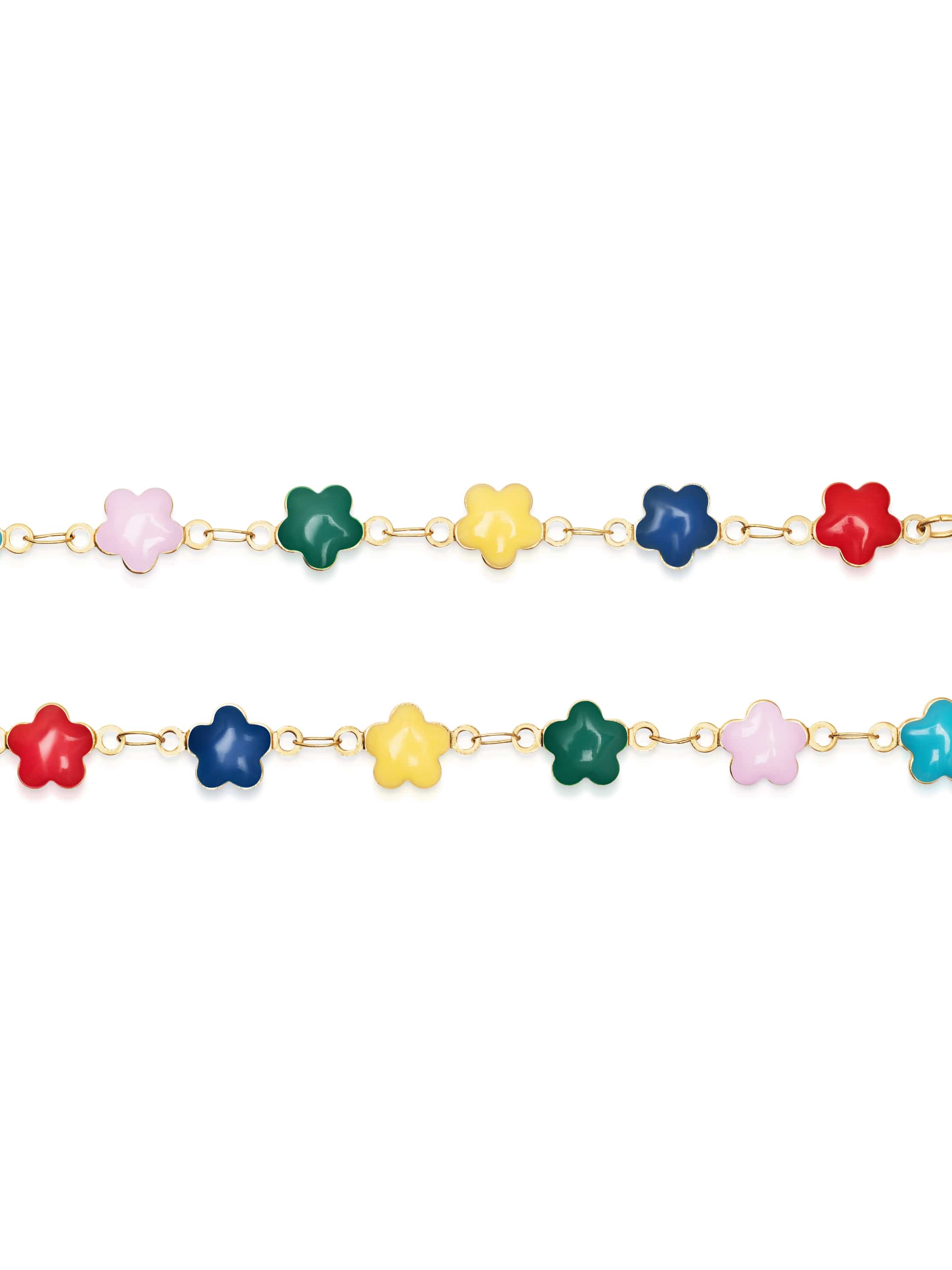 Nialaya Men's Necklace Multicolor Enamel Clover Necklace Multicolor Enamel Clover Necklace 20 Inches / 50.80 cm MNEC_467