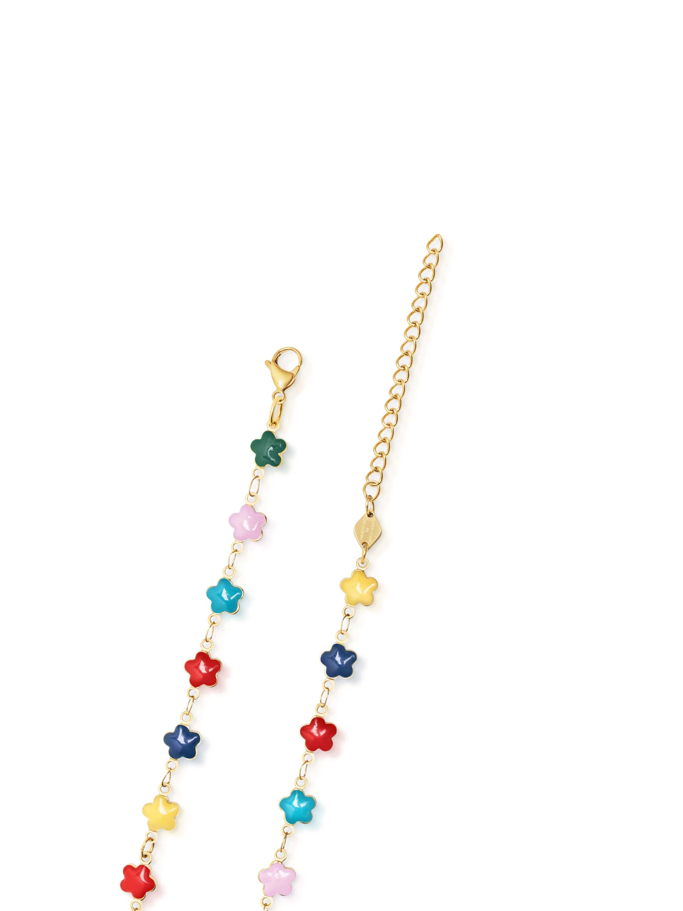 Nialaya Men's Necklace Multicolor Enamel Clover Necklace Multicolor Enamel Clover Necklace 20 Inches / 50.80 cm MNEC_467