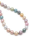 Nialaya Men's Necklace Pastel Pearl Necklace with Silver 20 Inches / 50.8 cm MNEC_250