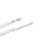 Nialaya Men's Necklace Pearl Necklace with Silver Cross 20 Inches / 50.8 cm MNEC_208