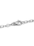 Nialaya Men's Necklace Sterling Silver Faceted Cable Chain 22 Inches / 55.88 cm MNEC_329